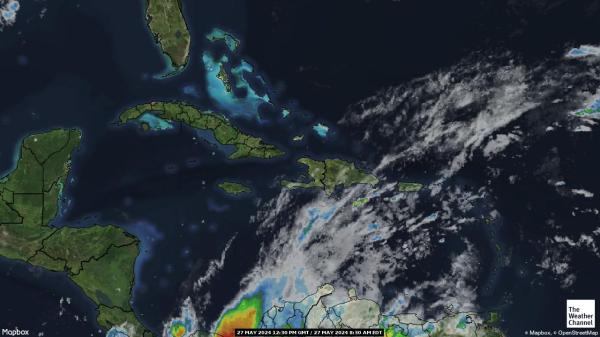 グアドループ島 天気クラウドマップ 