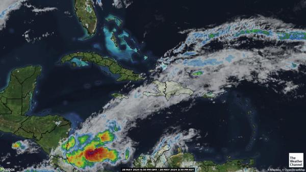 Guadeloupe Peta Cuaca awan 