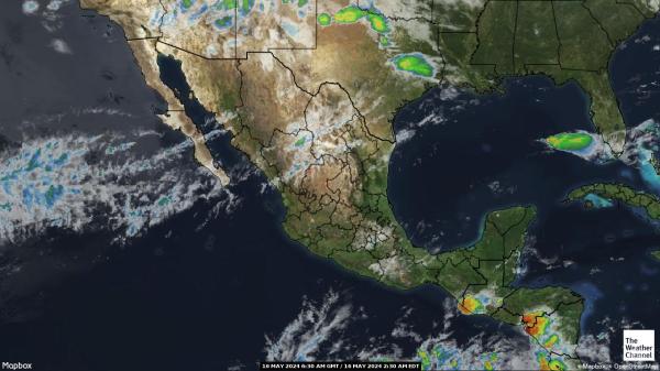 Gvatemala Orų žemėlapis debesis 
