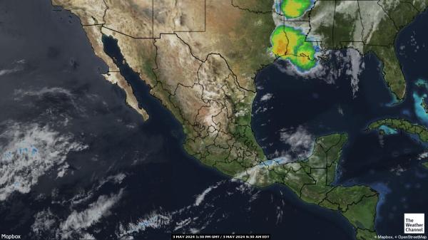 Guatemala Previsão do tempo nuvem mapa 