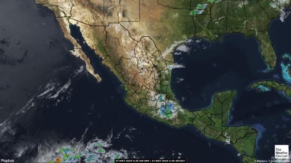 Guatemala Počasí mrak mapy 