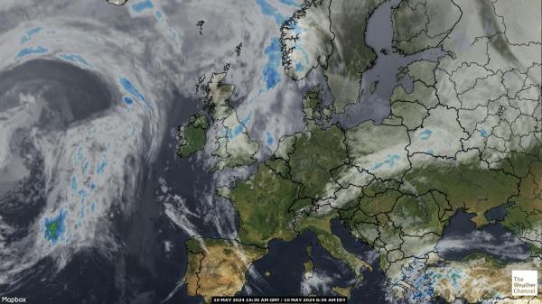 Guernsey Previsão do tempo nuvem mapa 