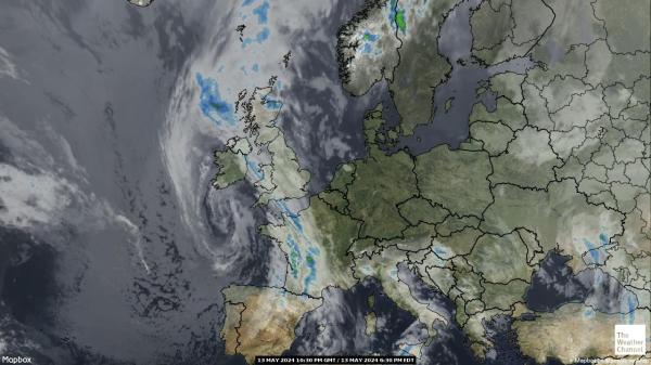 Guernsey Väder moln karta 