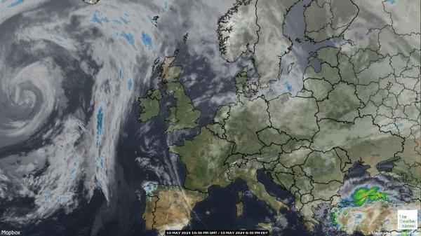 Guernsey Bản đồ thời tiết đám mây 