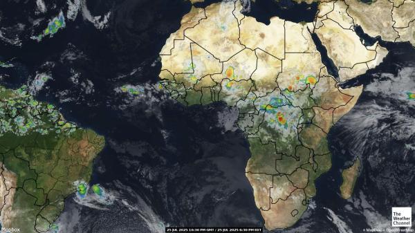 Guinea-Bissau Mapa oblačnosti počasia 