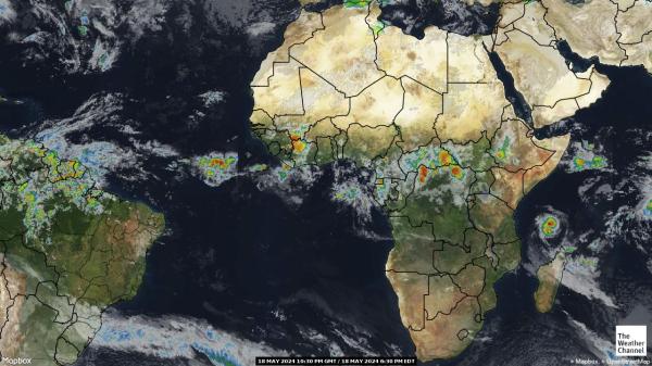 Guinea-Bissau Mapa del tiempo pronóstico nube 