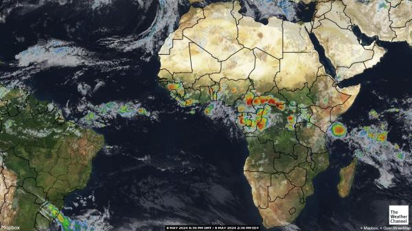 Гвинея-Бисау времето облачна карта 