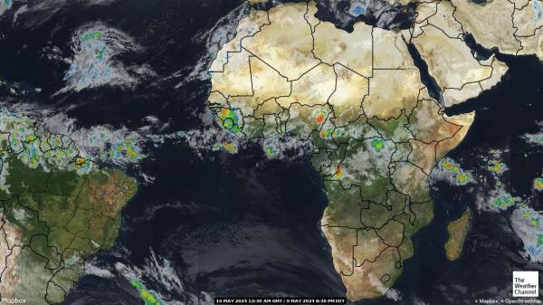 Guinea-Bissau Väder moln karta 