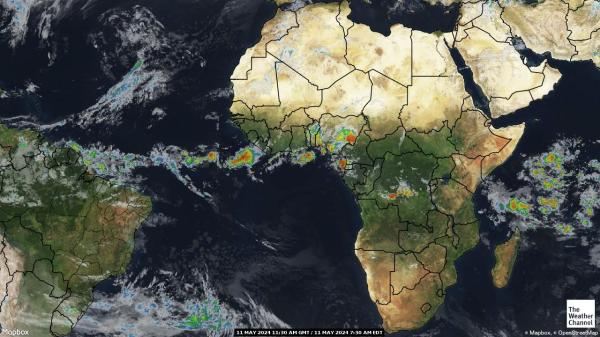 Guinea Peta Cuaca awan 