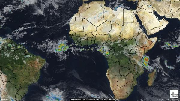 Guinea Väder moln karta 