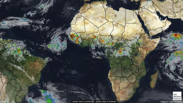Guinea Počasí mrak mapy 