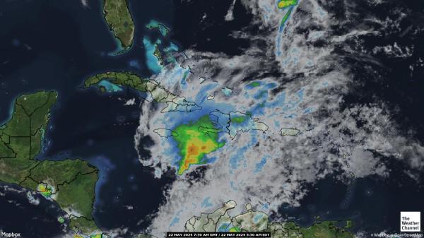 Haiti Previsão do tempo nuvem mapa 