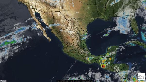 Honduras Previsão do tempo nuvem mapa 