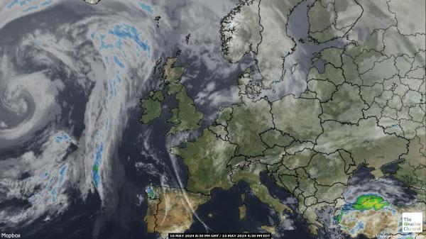 Ireland Previsão do tempo nuvem mapa 