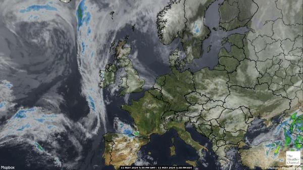 آئر لینڈ موسم بادل کا نقشہ 