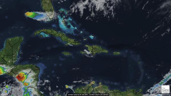 Jamaica Hartă starea vremii nor 