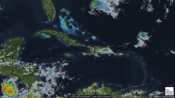Jamaica Időjárás felhő térkép 