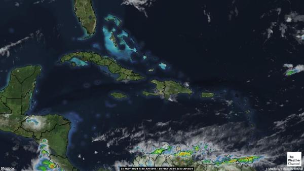 Jamaika Peta Cuaca Awan 