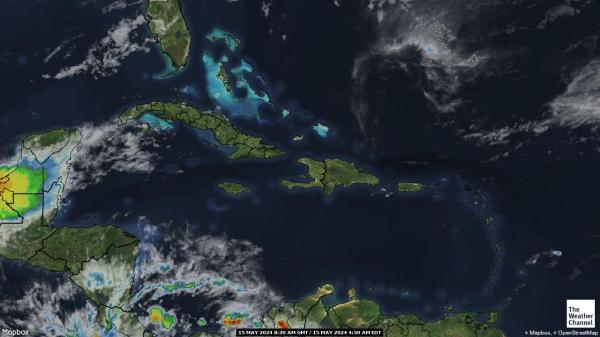 Jamaica Počasí mrak mapy 