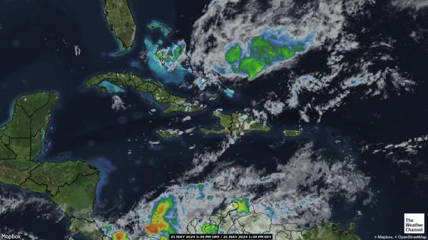 Jamaica Väder moln karta 