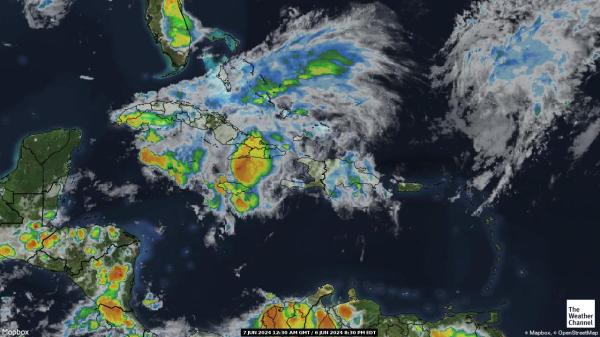 Jamaïque Météo nuage carte 