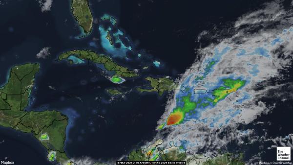 Ямайка времето облачна карта 