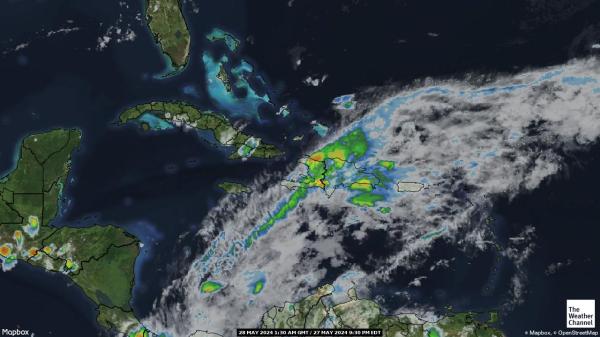 ジャマイカ 天気クラウドマップ 