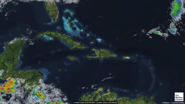 Jamaica Väder moln karta 