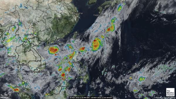 Japán Időjárás felhő térkép 