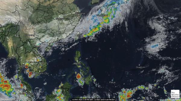 Jepun Peta Cuaca awan 