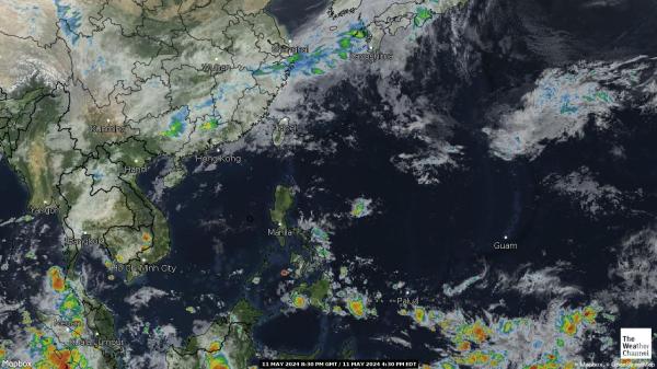 Япония времето облачна карта 
