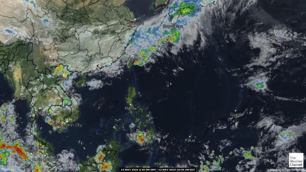 Jepun Peta Cuaca awan 