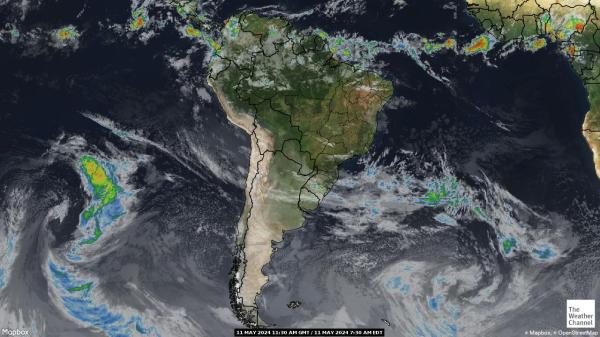 Latin-Amerika Vær sky kart 