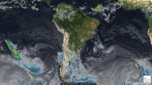 Amerika Latin Peta Cuaca Awan 