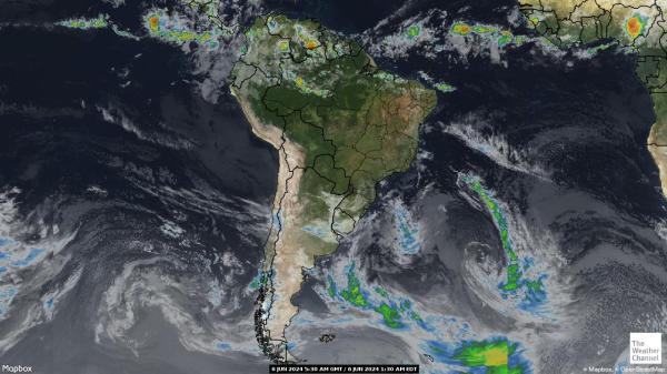 America latina Mapa del tiempo pronóstico nube 
