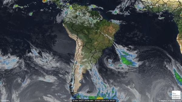 Латинська Америка Погода хмарної карти 