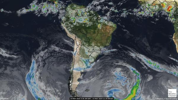 Amérique latine Météo nuage carte 