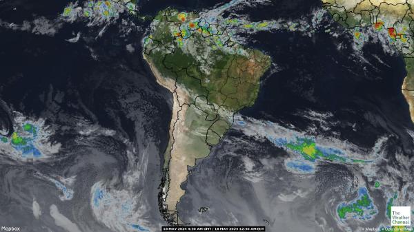 Amerika Latin Peta Cuaca awan 