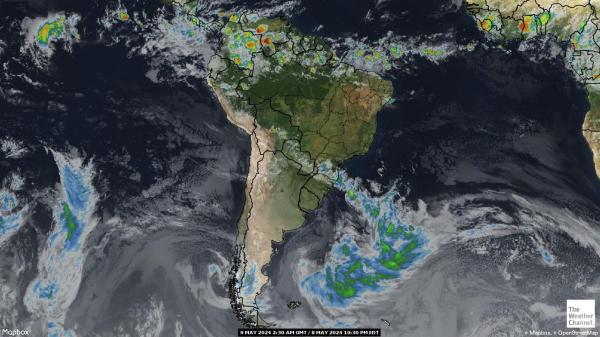라틴 아메리카 날씨 구름지도 