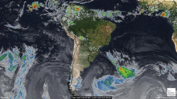 America latină Hartă starea vremii nor 