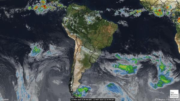 America Latina Meteo nuvola mappa 
