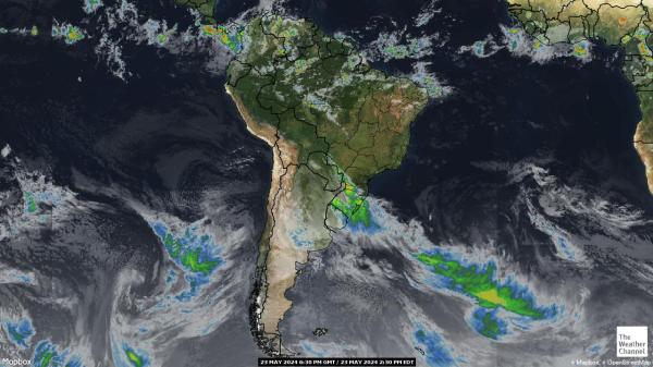 America Latina Meteo nuvola mappa 