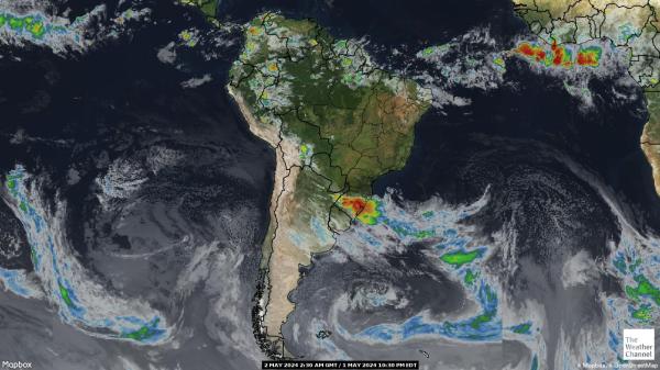 Latin-Amerika Vær sky kart 