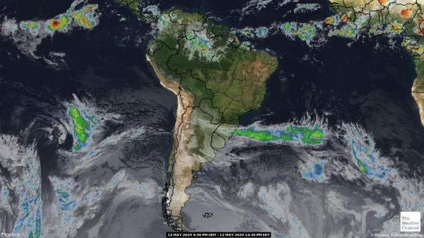 Ameryka Łacińska Chmura pogoda mapa 