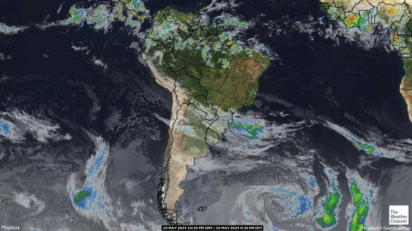 Latin America Weather Cloud Map 