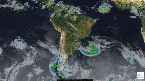 Латинска Америка времето облачна карта 
