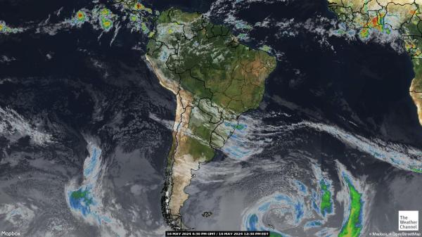 लैटिन अमेरिका मौसम बादल मानचित्र 