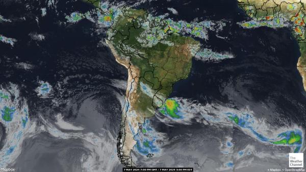 Latijns Amerika Weer wolk kaart 