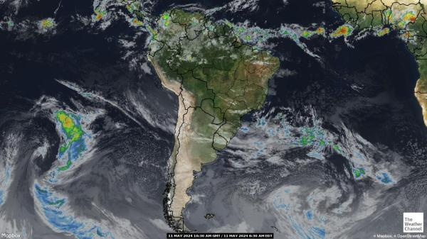 Latinska Amerika Vremenska obmorska karta 