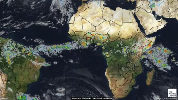 ليسوتو خريطة الطقس سحابة 